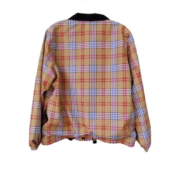 Vtg Catalina Women's Lightweight Windbreaker Jacket Capuccino Plaid-Nova Check M - Picture 4 of 11